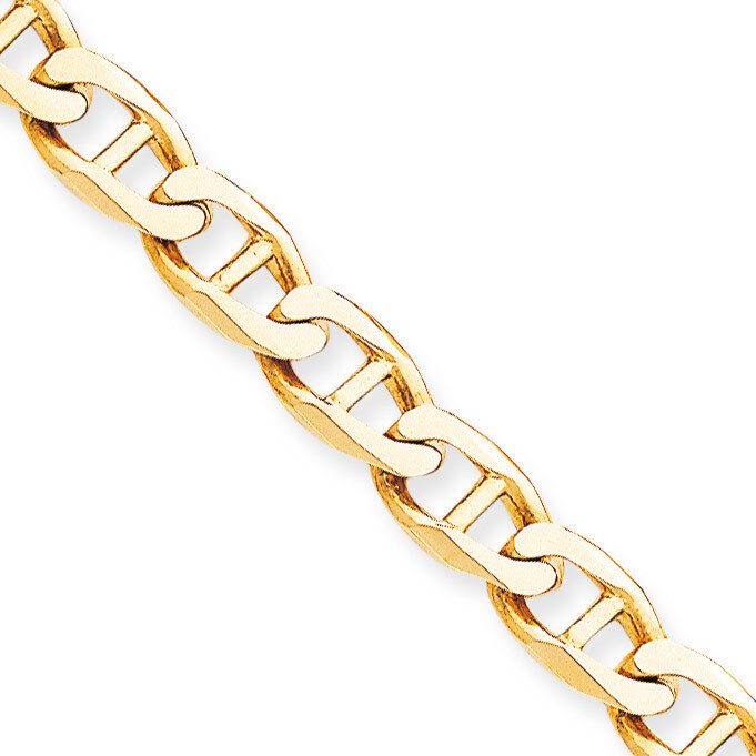 9mm Hand-Polished Anchor Link Chain 8 Inch 10k Gold 10LK101-8