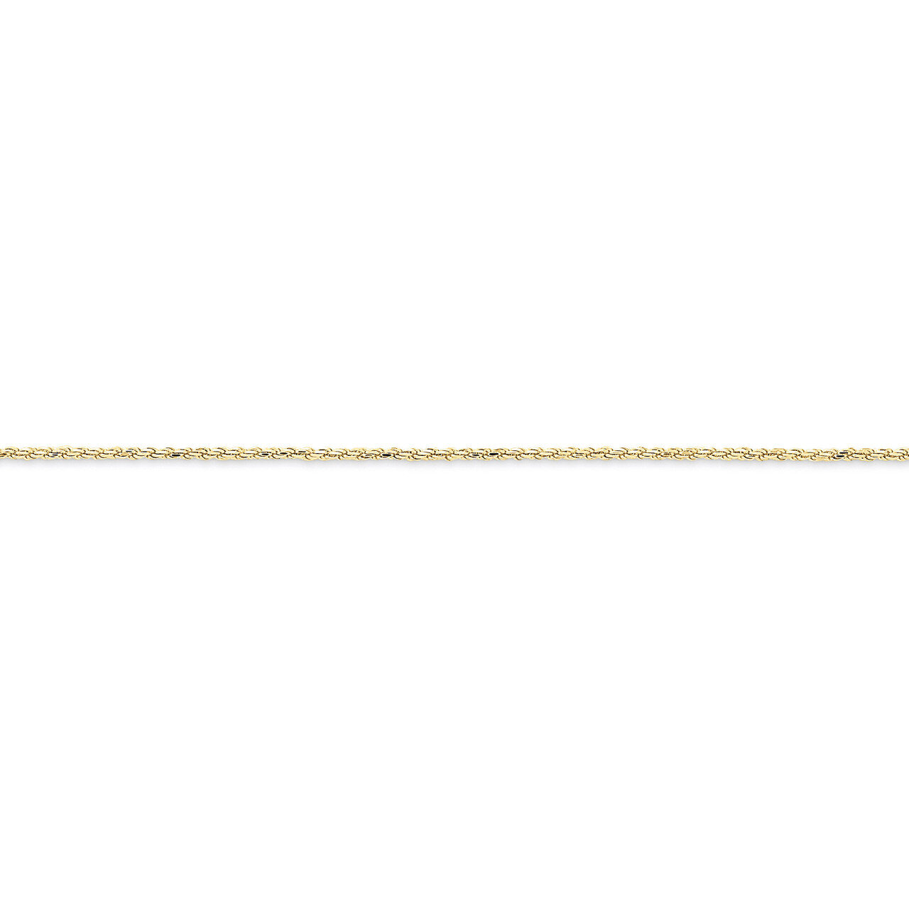 1.5mm Machine Made Diamond Cut Rope Chain 16 Inch 10k Gold 10M012-16