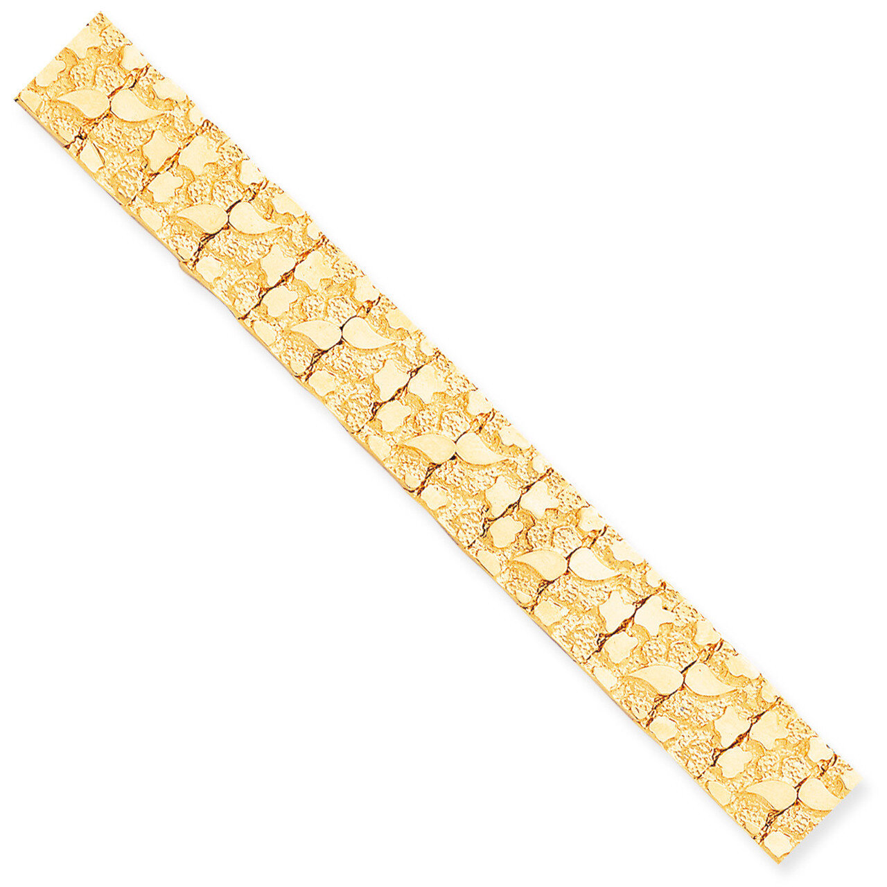 15.0mm NUGGET Bracelet 8 Inch 10k Gold 10N15-8