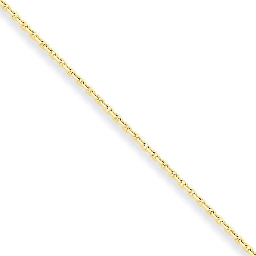 1.3mm Solid Diamond-cut Cable Chain 16 Inch 10k Gold 10PE140-16