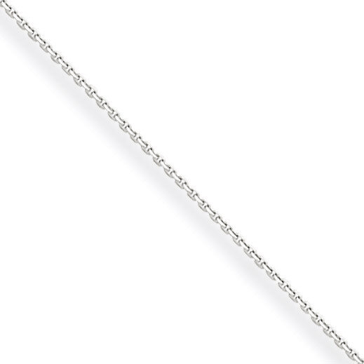 0.5mm Solid Diamond-cut Cable Chain 24 Inch 10k White Gold 10PE145-24, MPN: 10PE145-24, 886774539874