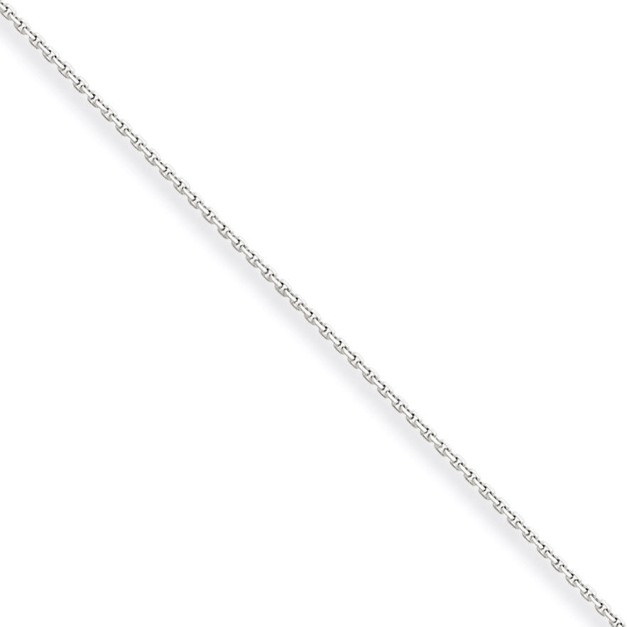 0.8mm Diamond-cut Cable Chain 14 Inch 10k White Gold 10PE192-14