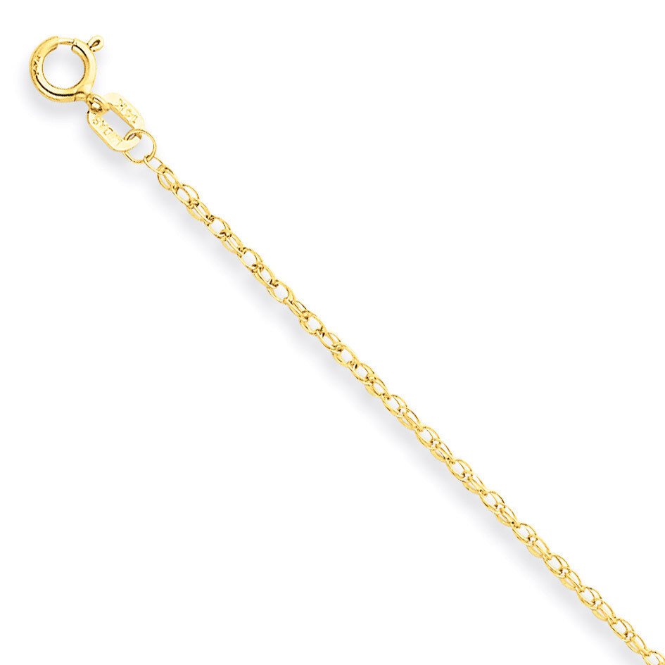 1.35mm Carded Cable Rope Chain 16 Inch 14k Gold 10RY-16