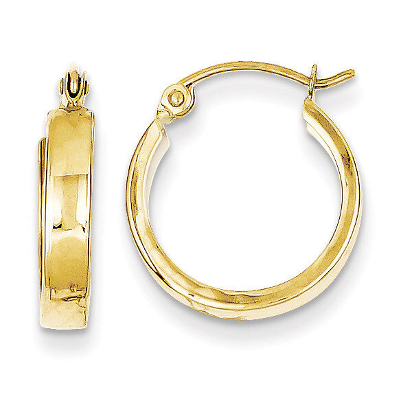 Square Tube Hoop Earrings 10k Gold 10S70