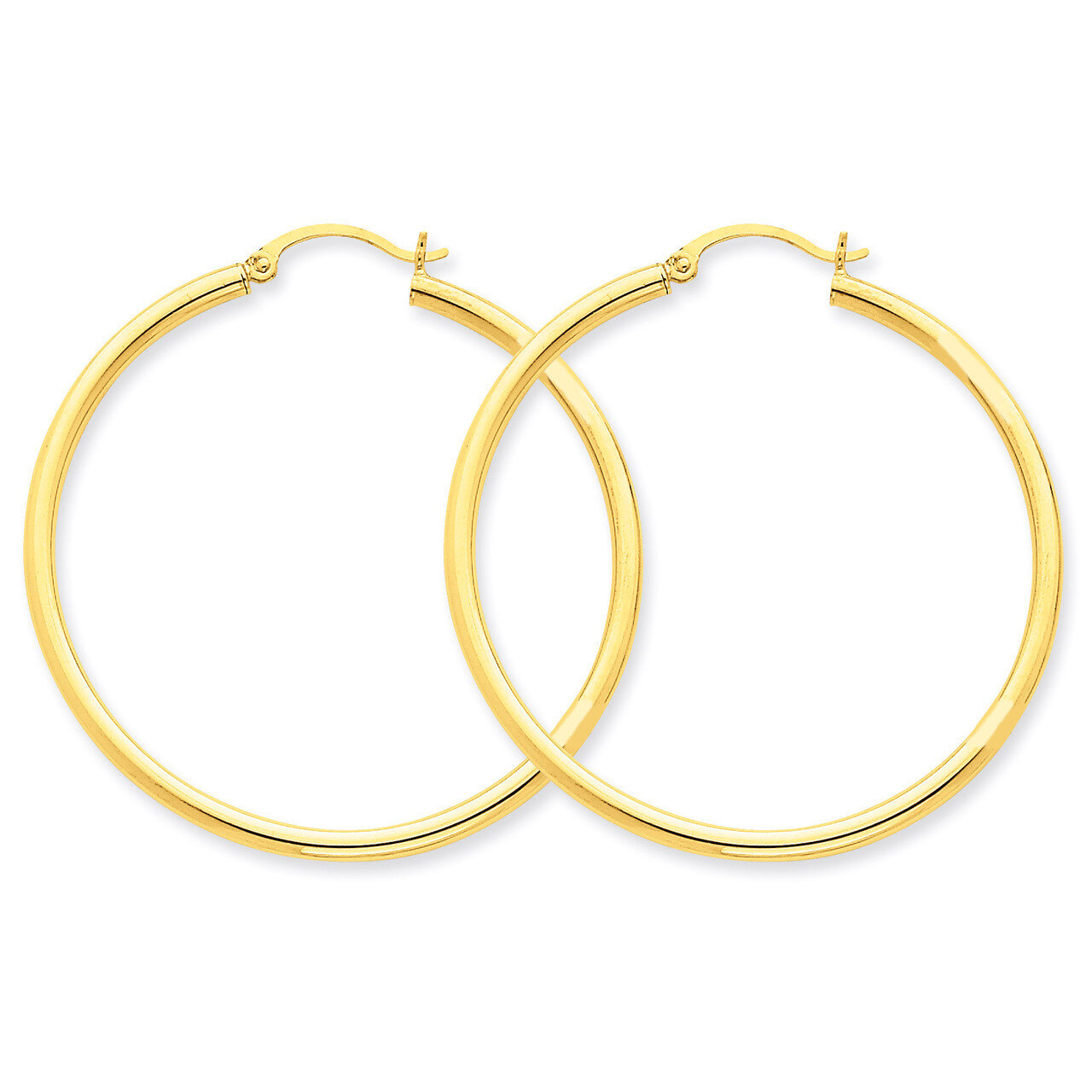 Polished 2.5mm Round Hoop Earrings 10k Gold 10T926, MPN: 10T926, 883957896120