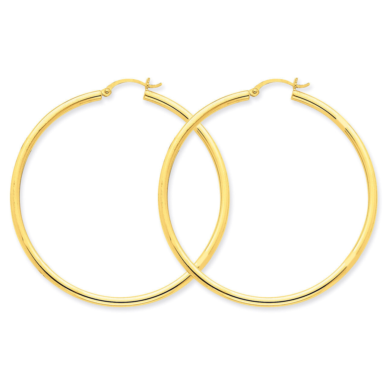 Polished 2.5mm Round Hoop Earrings 10k Gold 10T928, MPN: 10T928, 883957896144