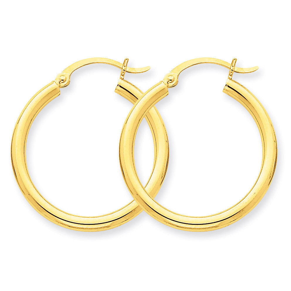 Polished 2.5mm Round Hoop Earrings 10k Gold 10T932, MPN: 10T932, 883957896182
