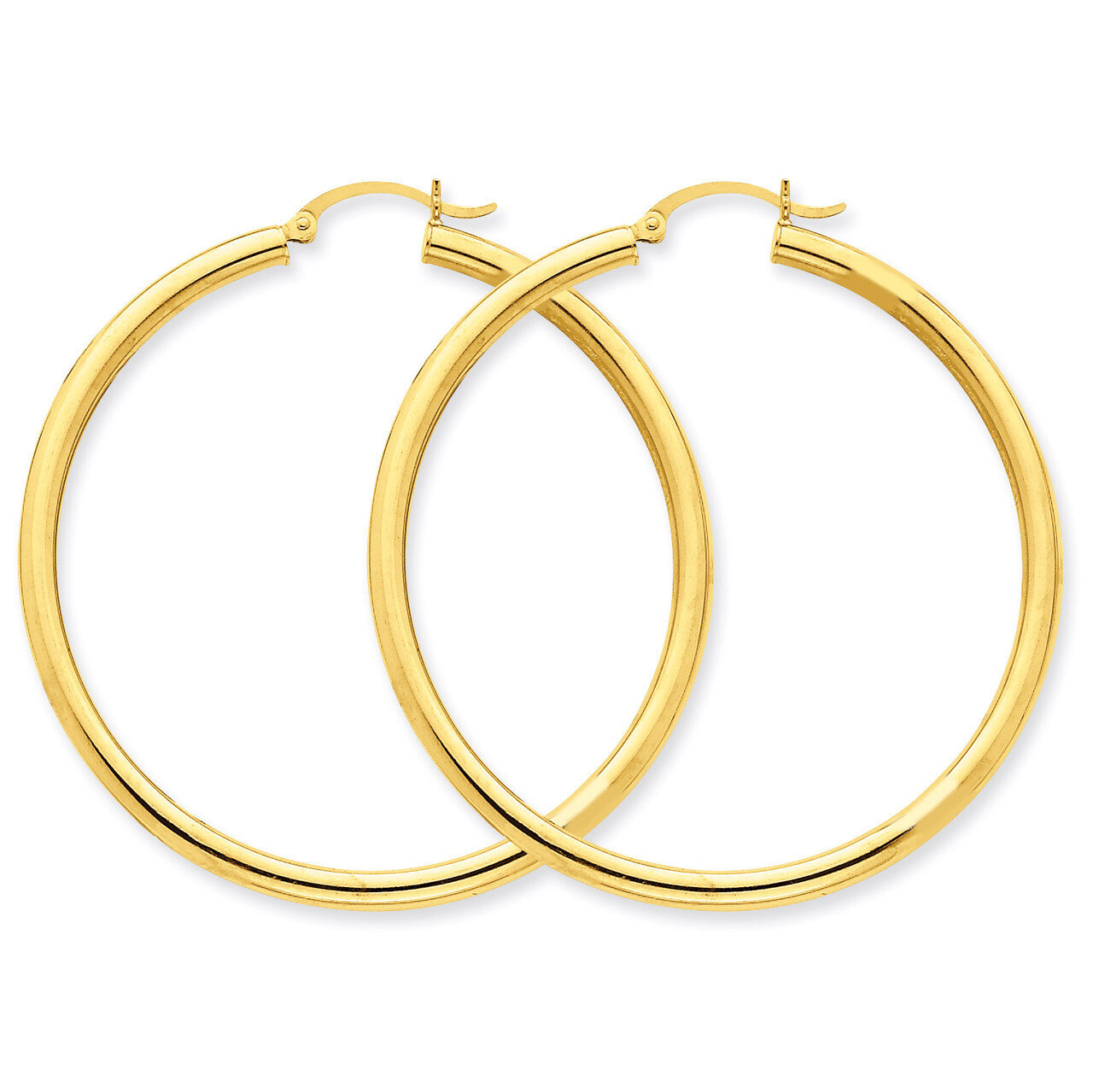 Polished 3mm Round Hoop Earrings 10k Gold 10T943, MPN: 10T943, 883957896298