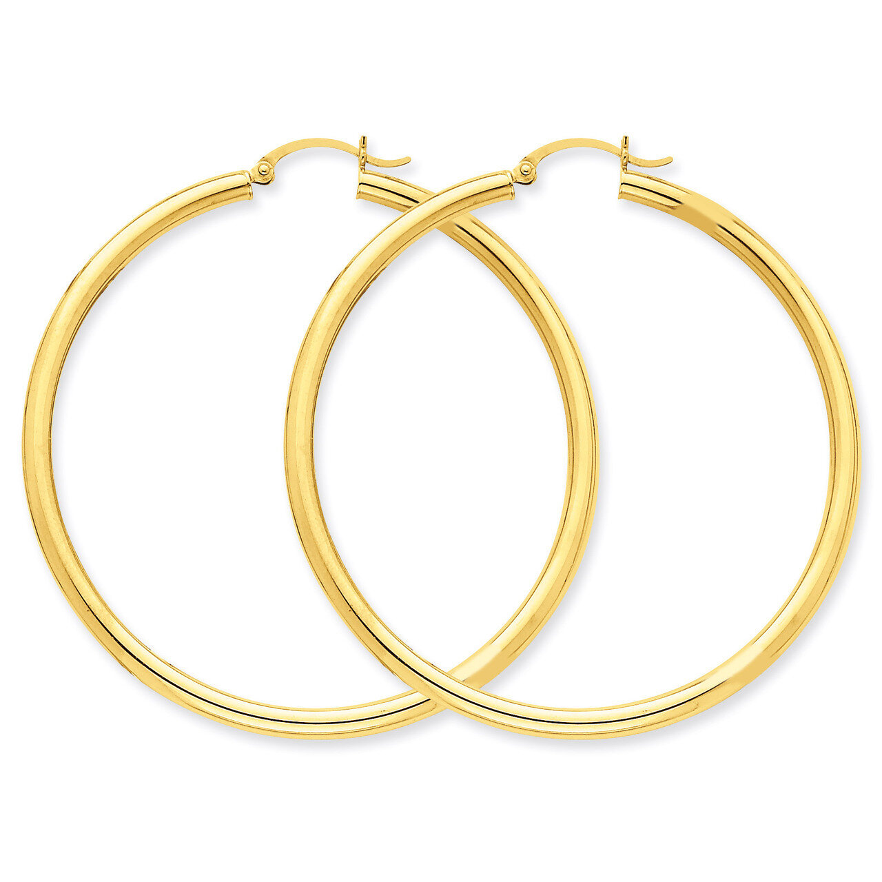 Polished 3mm Round Hoop Earrings 10k Gold 10T944, MPN: 10T944, 883957896304