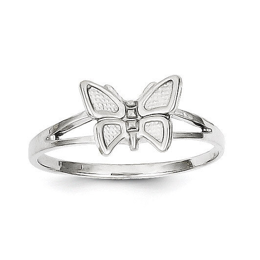 BUTTERFLY RING 10k White Gold 10WC25
