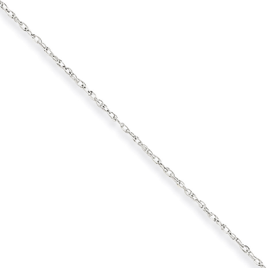 0.8mm Polished Lite Baby Rope Chain 14 Inch 10k White Gold 10WPE3-14