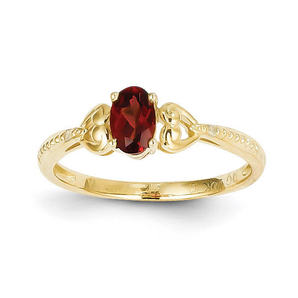 Garnet Diamond Ring 10k Gold 10XB274