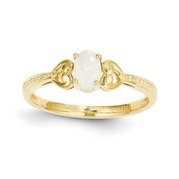 Genuine Opal Diamond Ring 10k Gold 10XB283