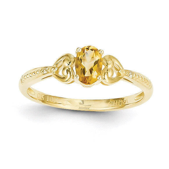 Citrine Diamond Ring 10k Gold 10XB284