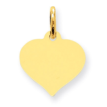 Heart Disc Charm 10k Gold 10XM526/13