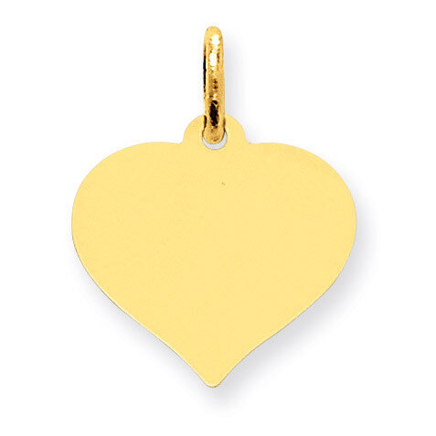 Heart Disc Charm 10k Gold 10XM527/13