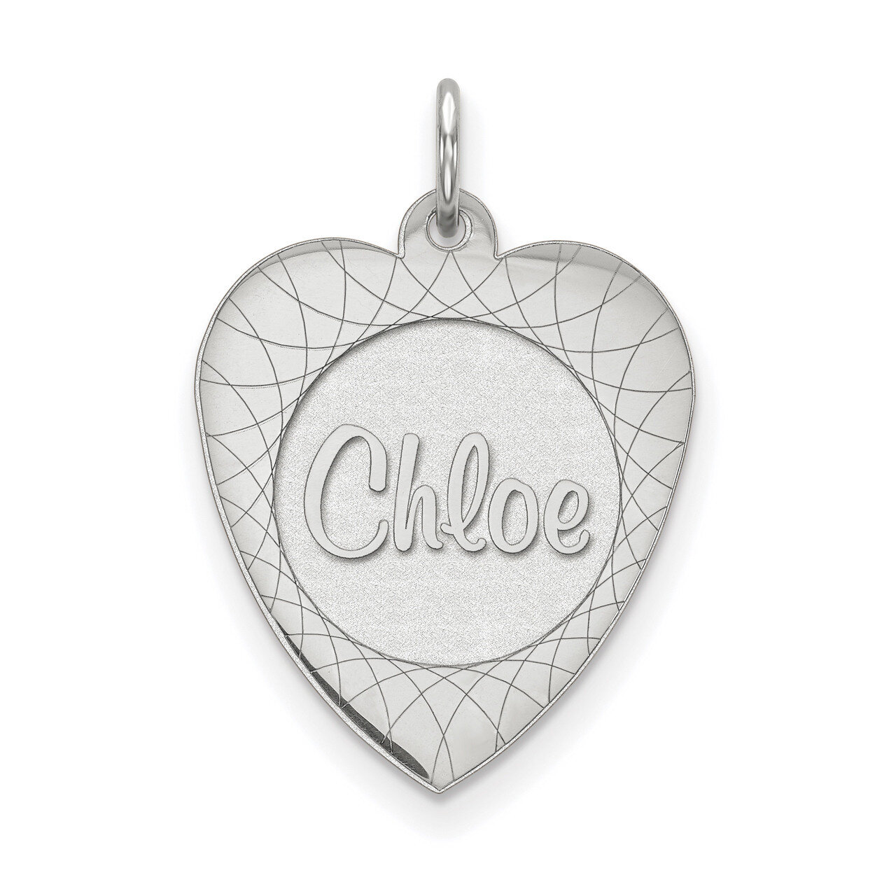 Heart Disc Nameplate 10k White Gold 10XNA105W, MPN: 10XNA105W, 883957585987
