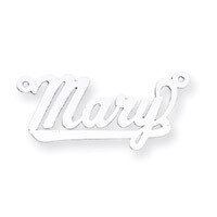 0.013 Gauge Polished Nameplate Pendant 10k White Gold 10XNA141W, MPN: 10XNA141W, 883957586137