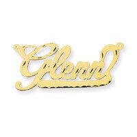 0.013 Gauge Diamond-cut Nameplate Pendant 10k Gold 10XNA151Y, MPN: 10XNA151Y, 191101092350