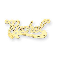 0.013 Gauge Diamond-cut Nameplate Pendant 10k Gold 10XNA161Y, MPN: 10XNA161Y, 883957586304