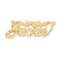 0.013 Gauge Satin Diamond-cut Nameplate Pendant 10k Gold 10XNA171Y, MPN: 10XNA171Y, 191101092572