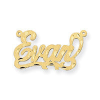 0.013 Gauge Satin Diamond-cut Nameplate Pendant 10k Gold 10XNA181Y, MPN: 10XNA181Y, 191101092718