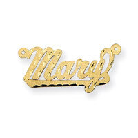 0.013 Gauge Satin Diamond-cut Nameplate Pendant 10k Gold 10XNA185Y, MPN: 10XNA185Y, 191101092756