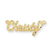0.013 Gauge Satin Diamond-cut Nameplate Pendant 10k Gold 10XNA188Y, MPN: 10XNA188Y, 883957586618
