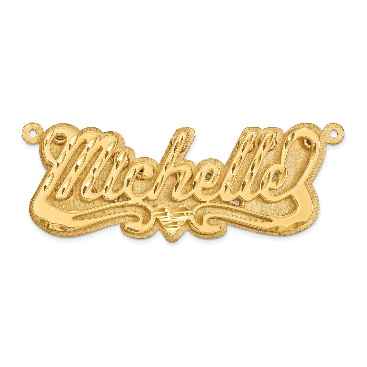 Polished Diamond-cut 3D Nameplate 10k Gold 10XNA238Y, MPN: 10XNA238Y, 191101092923