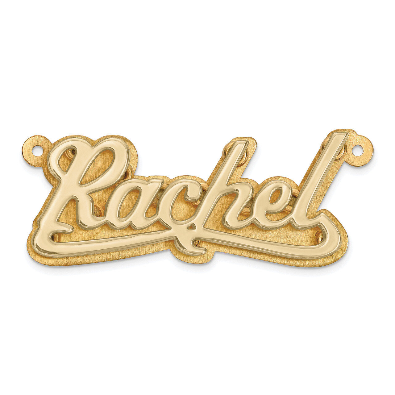 Polished 3D Nameplate 10k Two-Tone Gold 10XNA240T, MPN: 10XNA240T, 191101092930