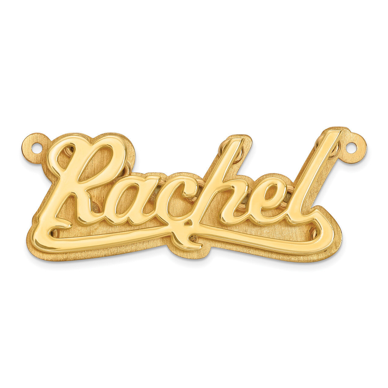 Polished 3D Nameplate 10k Gold 10XNA240Y