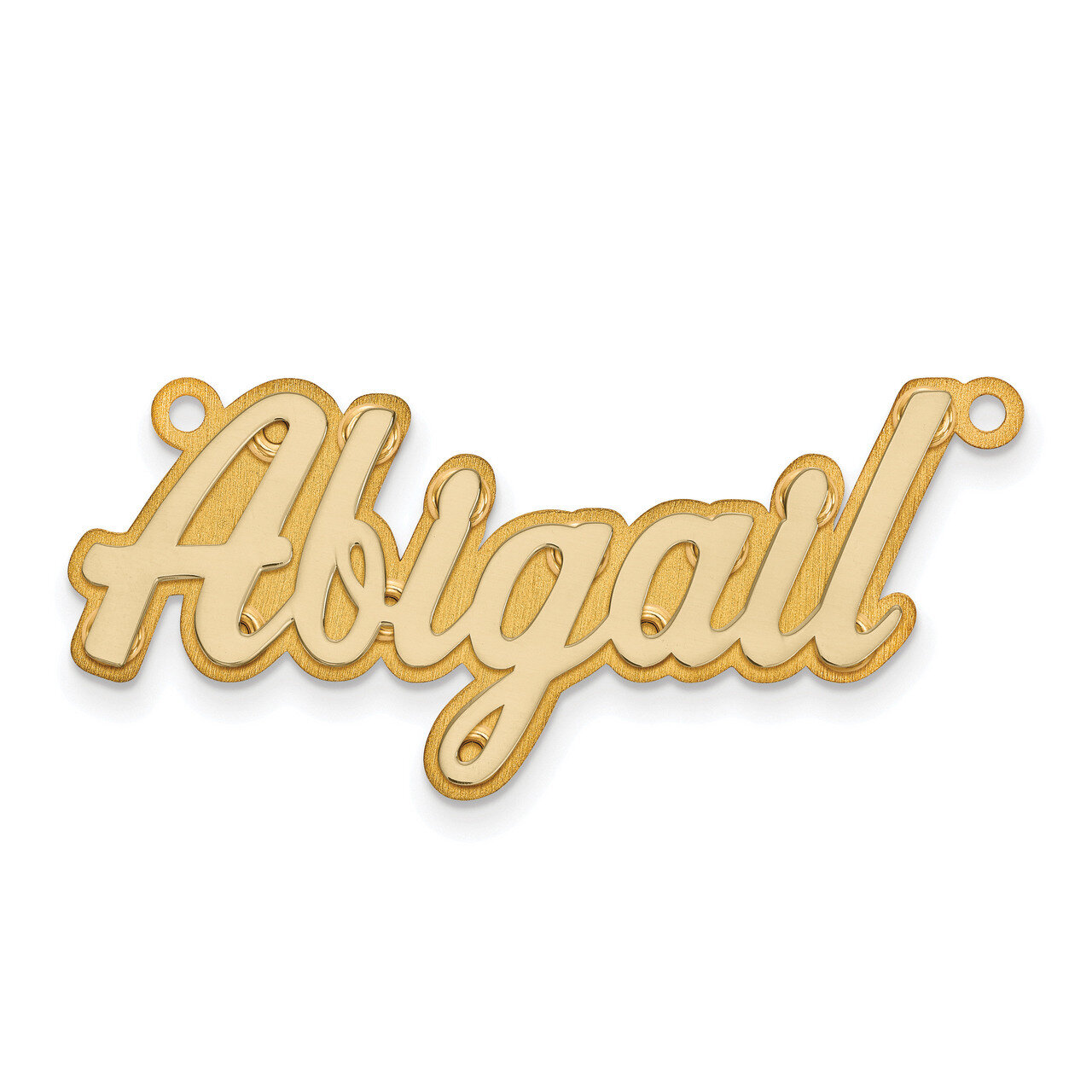 Polished 3D Nameplate 10k Two-Tone Gold 10XNA242T, MPN: 10XNA242T, 191101092978