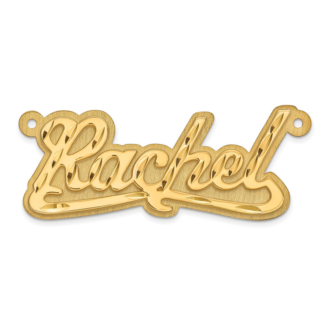 Polished Diamond-cut 3D Nameplate 10k Gold 10XNA244Y, MPN: 10XNA244Y, 191101092992
