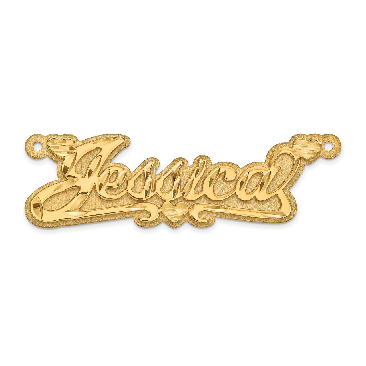 Polished Diamond-cut 3D Nameplate 10k Gold 10XNA245Y, MPN: 10XNA245Y, 191101093005