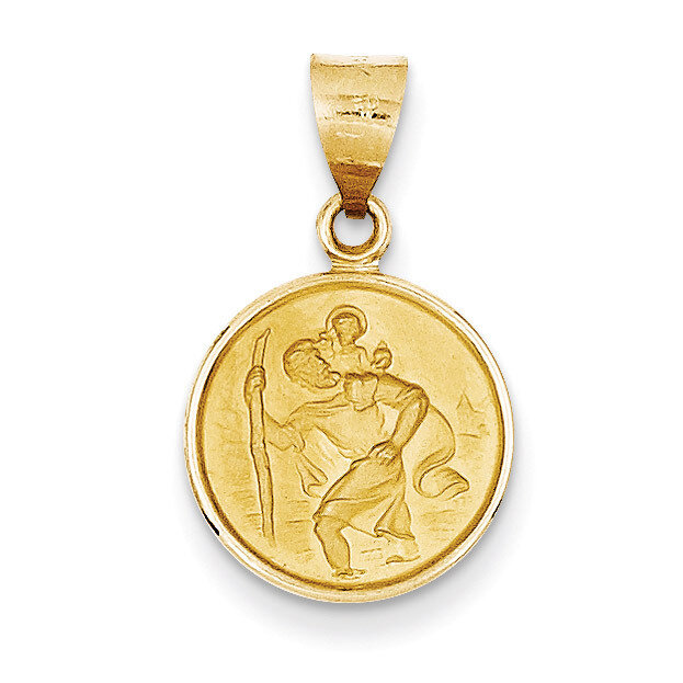 18k Gold Saint Christopher Medal Pendant 18XR13