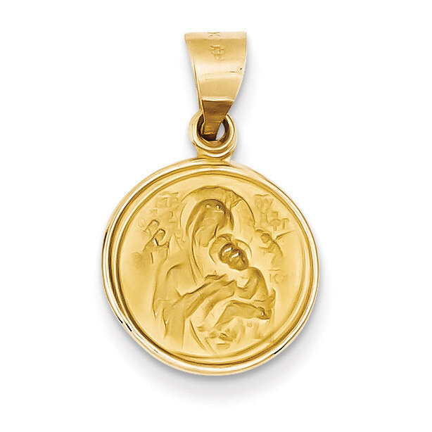 18k Gold Our Lady of Perpetual Help Medal Pendant 18XR46