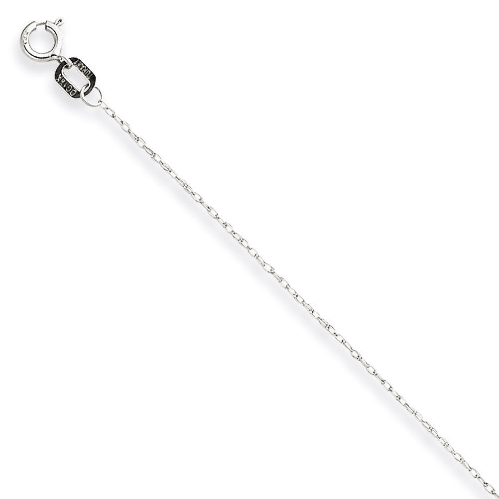 Carded Cable Rope Chain 16 Inch 14k White Gold 6RW-16