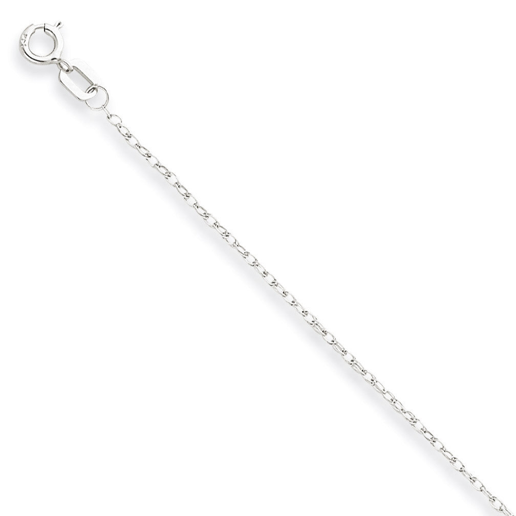 Carded Cable Rope Chain 16 Inch 14k White Gold 7RW-16