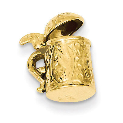 3-D Beer Stein Charm 14k Gold A0301/L