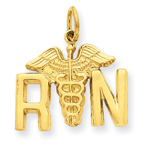 Registered Nurse Charm 14k Gold A0390
