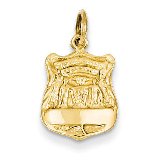 Police Badge Charm 14k Gold A1251, MPN: A1251, 883957853321