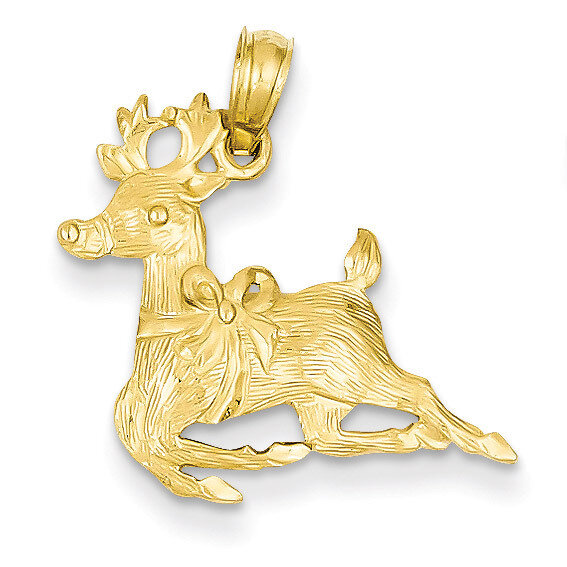 Reindeer Pendant 14k Gold Polished A1589