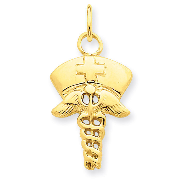 Nurse Symbol Charm 14k Gold A1602