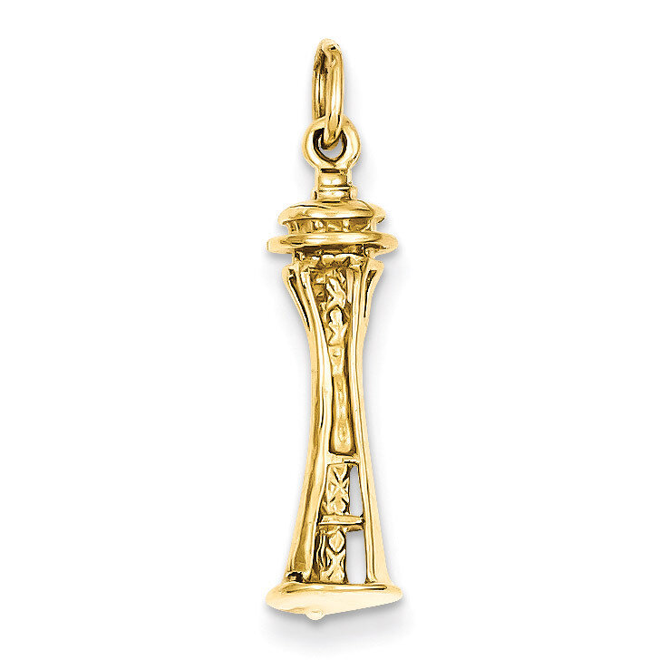 Seattle Tower Charm 14k Gold A1913