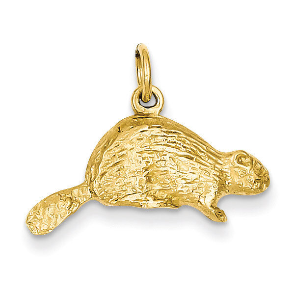 Beaver Charm 14k Gold A9225