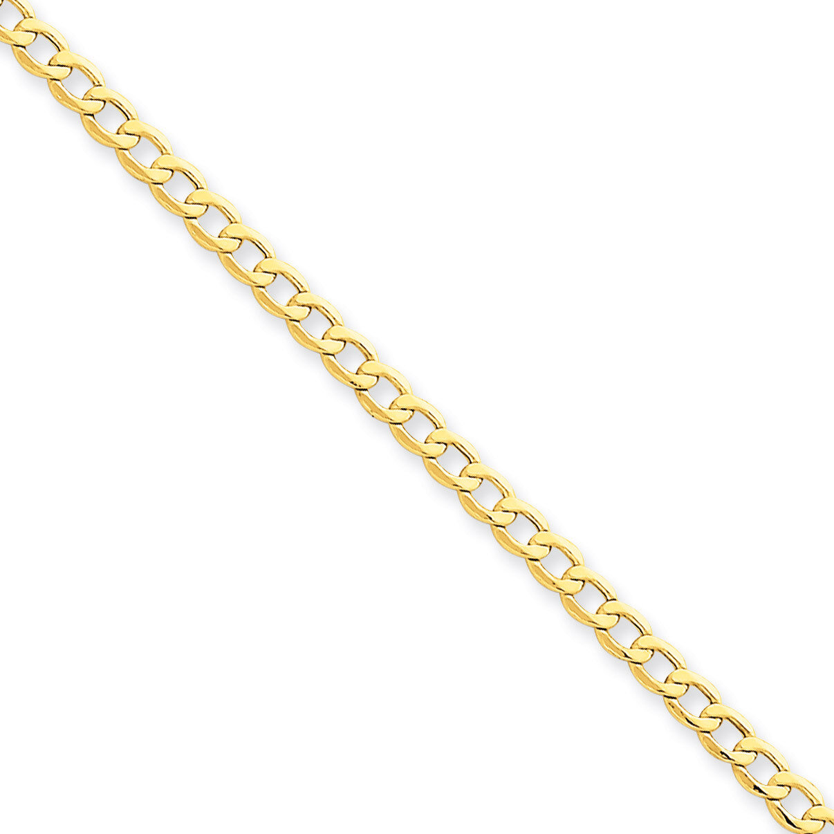 3.35mm Semi-Solid Curb Link Chain 16 Inch 14k Gold BC106-16