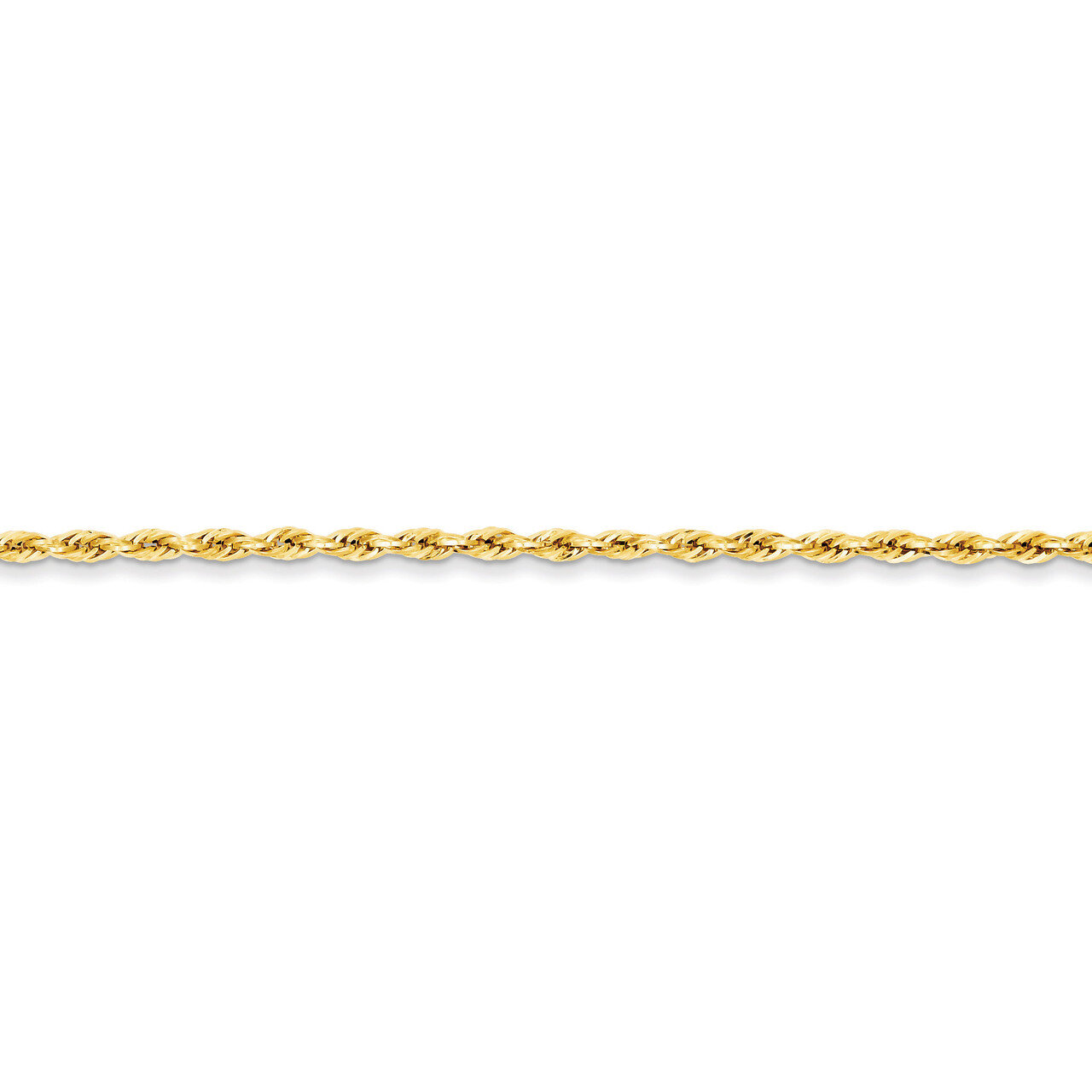 2.9mm Hollow Rope Chain 16 Inch 14k Gold BC134-16