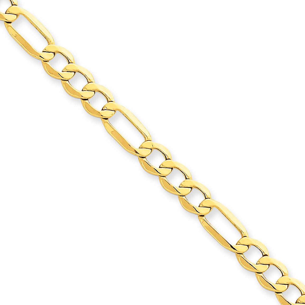 5.35mm Semi-Solid Figaro Chain 18 Inch 14k Gold BC95-18, MPN: BC95-18, 886774536910
