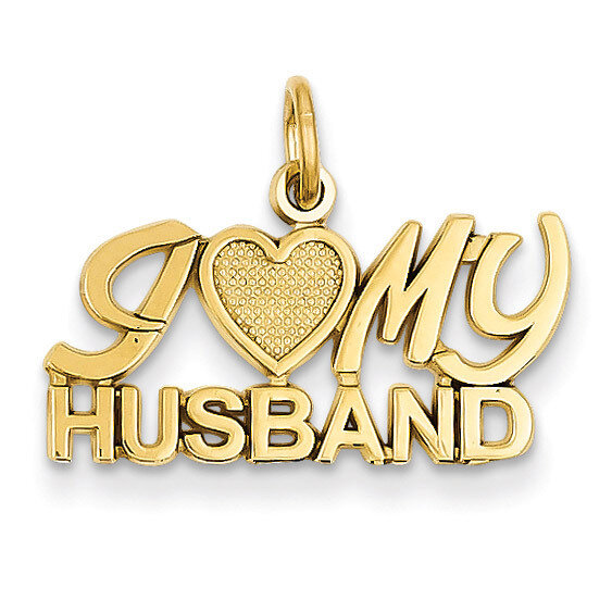 I (Heart) My Husband Charm 14k Gold C1038
