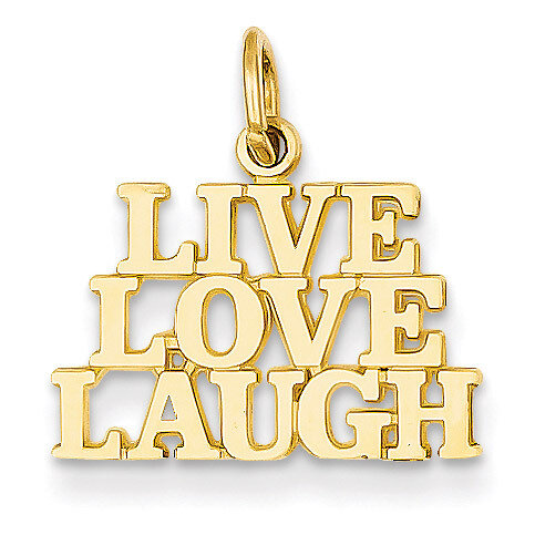 Talking - Live Love Laugh Charm 14k Gold C1062